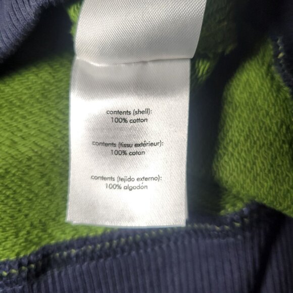 WeWoreWhat Green & Navy Cotton Crewneck Sweatshirt Size L - Picture 4 of 8